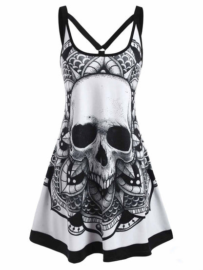 ON SALE!!! 50% OFF!!! Fashion Print Sleeveless Dress