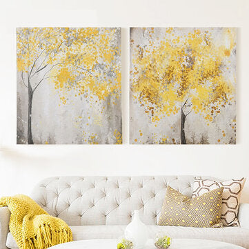 2pcs Frameless Yellow Flower Tres Canvas Pictures 30x30cm Frameless House Living Room Bedthroom Wall Art Decoration Supplies - The Styky Shack