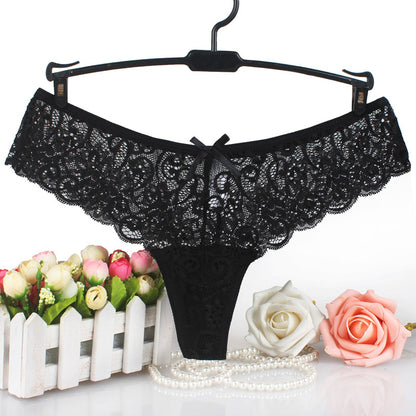 Set of 3 Sexy Lace Thong Low-Rise Panties