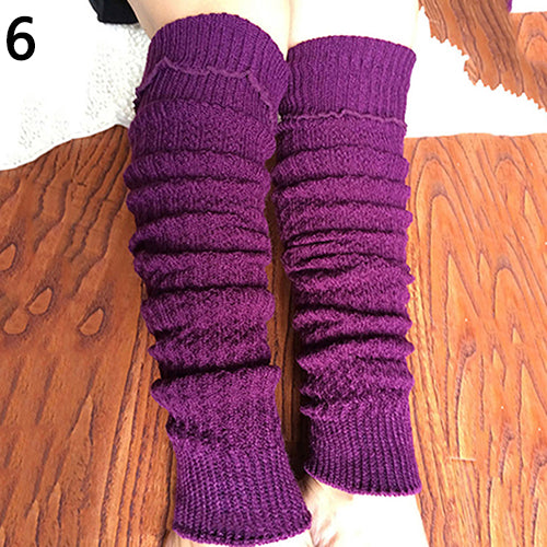 Women Winter Warm Knit Crochet High Knee Leg Warmers