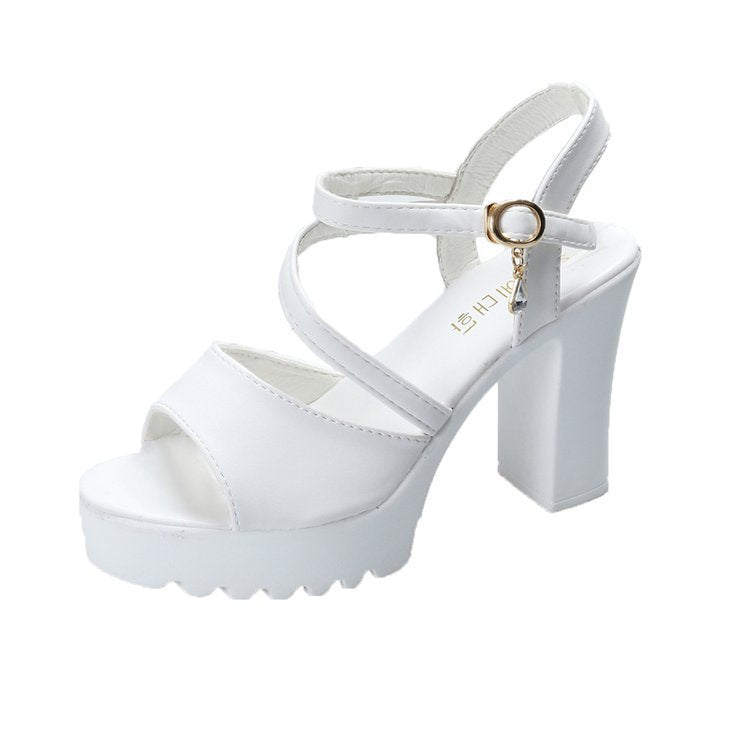 Basic Retro Cut Fish mouth Sandals