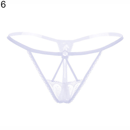 Sexy Lace Strap G-String Hollow out Elastic Thong