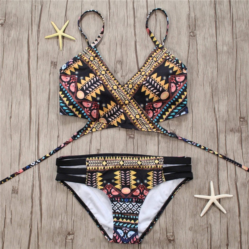 Aztec String Strappy Swim Wear