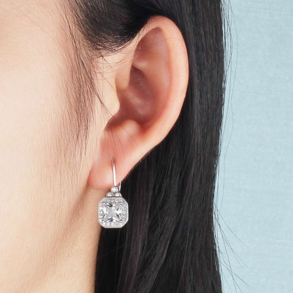 ON SALE!!! 50% OFF!!! s .925 sterling silver rhinestone earrings