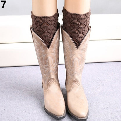 Women's Fashion Winter Crochet Knit Leg Warmers / Boot Socks