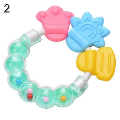 1Pc Lovely Baby Kids Infant Teether Rattles Pacifier Bell Molar Safety Tooth Care