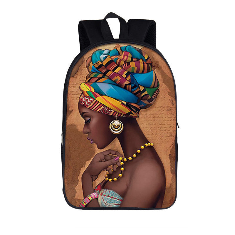 ¡¡¡EN VENTA!!! ¡¡¡50% REBAJADO!!! Mochila con estampado de dibujos animados nuevos de niña nubia en 3D