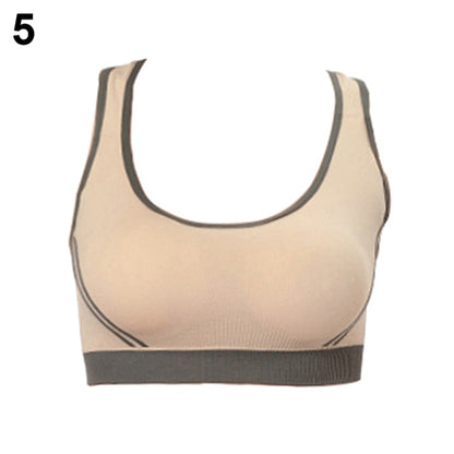 Mujeres jogging deportes sujetador Gymwear Fitness Crop Top Yoga ejercicio chaleco