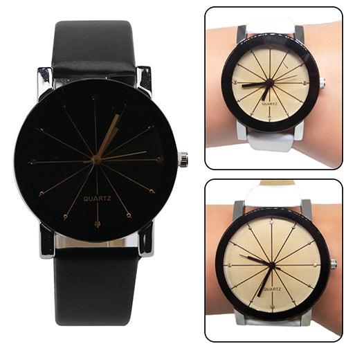 Alloy Faux Leather Quartz Sports Dress Wrist Watch