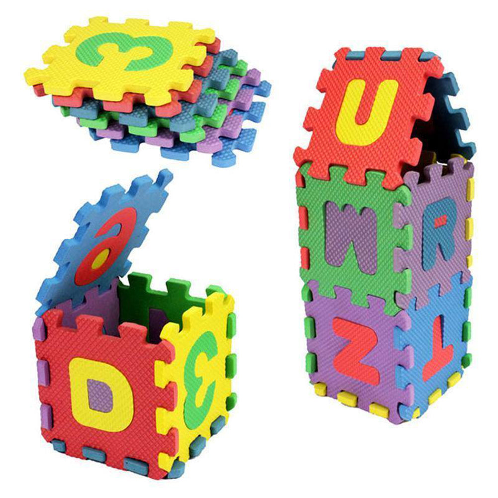 36Pcs/Set Child Kids Novelty Alphabet Number EVA Foam Puzzle