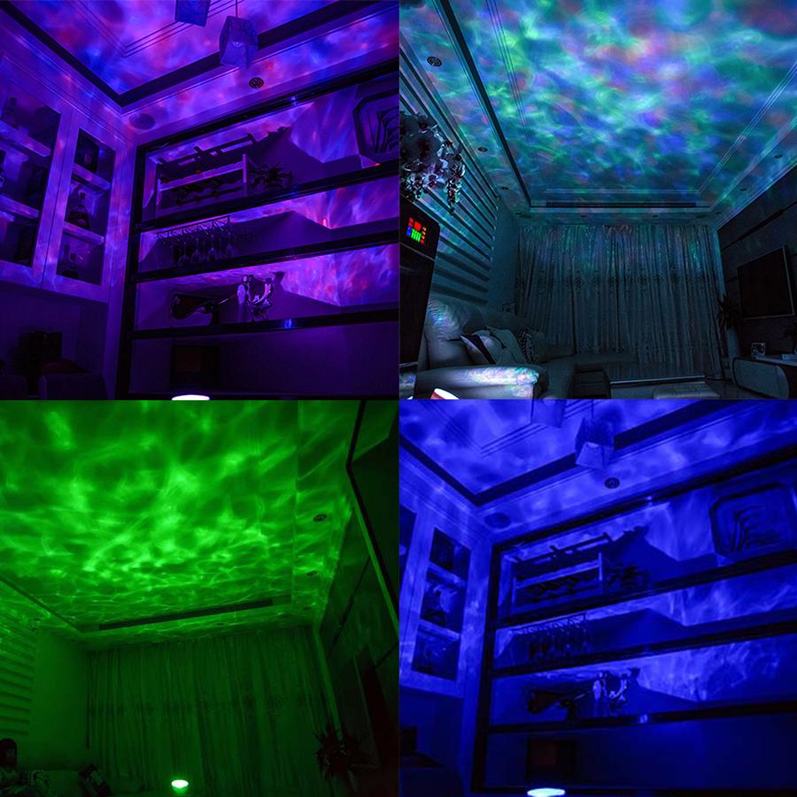 7 Color LED Night Lights Star Remote Control Wave Projector Mini Night Lights - The Styky Shack