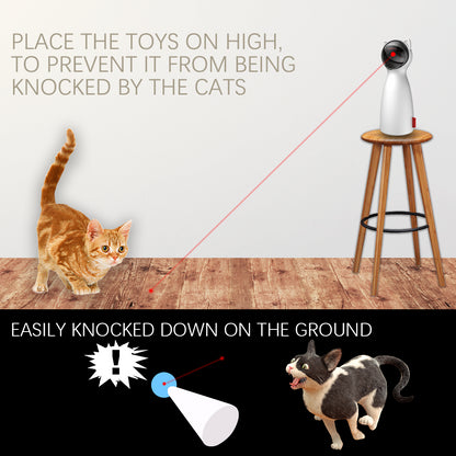 Juguetes automáticos para gatos, Láser LED interactivo inteligente para mascotas, modo portátil divertido, mascota electrónica para todos los gatos, Laserlampje Kat 