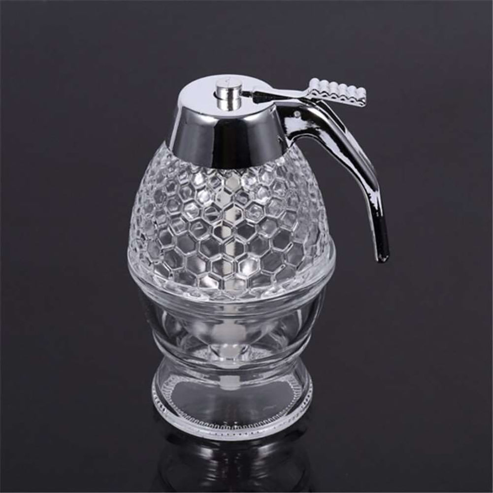 200ML Transparent Honey Drip Dispenser / Kitchen Juice Syrup Container Jar Pot