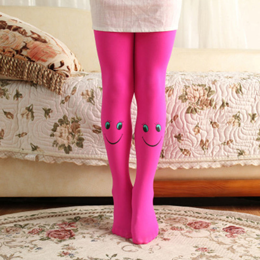 Winter Baby Girls Cute Smile Tights Dancing Pantyhose Child Christmas Stockings