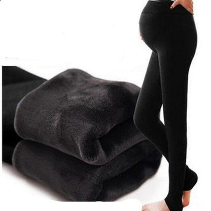 Winter Velvet Maternity Leggings Pants For Pregnant Women Warm Clothes