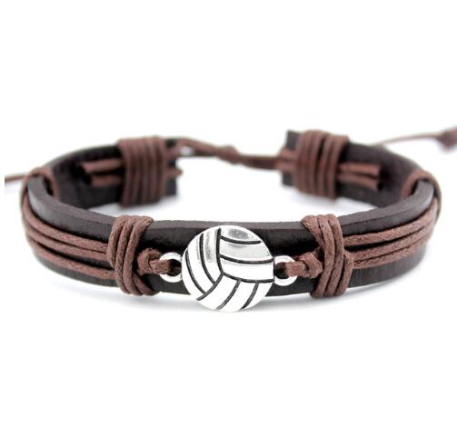 Basketball Football Soccer Softball Volleyball Leather Bracelets - The Styky Shack