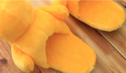 Winter Women Warm Indoor Slippers Ladies Fashion Cute Yellow Duck Shoes Women's Soft Short Furry Plush Home Floor Slipper