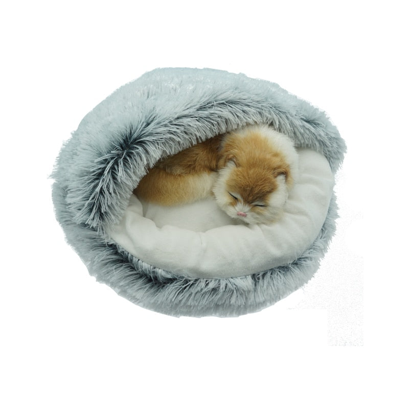 2 In 1 Long Plush Pet Bed