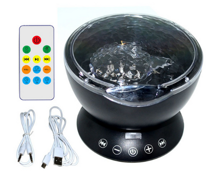 7 Color LED Night Lights Star Remote Control Wave Projector Mini Night Lights - The Styky Shack