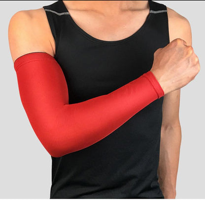 1Pcs UV Sunscreen Bicycle Cycling Arm Warmers Elastic Sports Safety Elbow Pad Basketball Long Arm Sleeve Elbow Support Protector - The Styky Shack