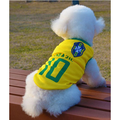 8 Country World Cup Soccer Jersey For Dog Cool Breathable Dog Vests Puppy Outdoor Sportswear Football Clothes - The Styky Shack