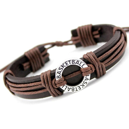 Basketball Football Soccer Softball Volleyball Leather Bracelets - The Styky Shack