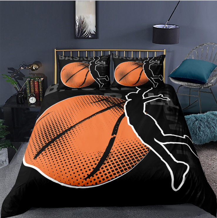 3D digital printing three piece quilt cover for sports basketball and football bedding - The Styky Shack