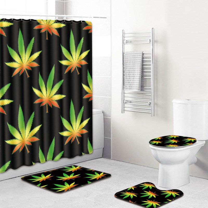 Impresión 3 d hoja de arce baño ducha baño decoración del hogar