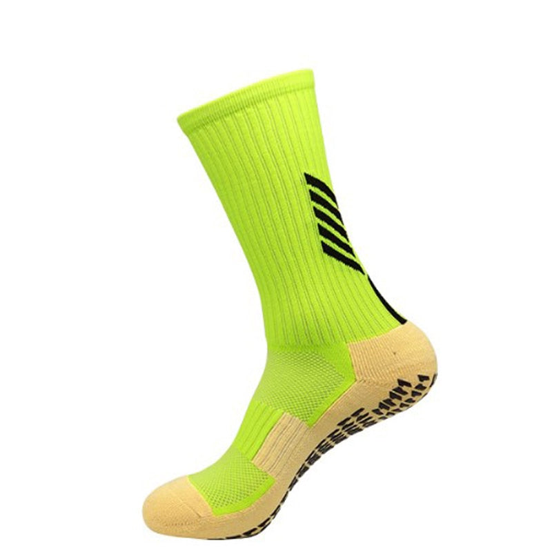 Anti Slip Football Soccer Socks for Men Teenage Kid Boys Sport  Grips Crew Socks Black White Blue High Quality - The Styky Shack