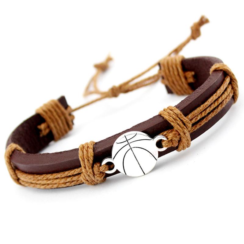 Basketball Football Soccer Softball Volleyball Leather Bracelets - The Styky Shack