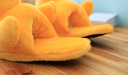 Winter Women Warm Indoor Slippers Ladies Fashion Cute Yellow Duck Shoes Women's Soft Short Furry Plush Home Floor Slipper