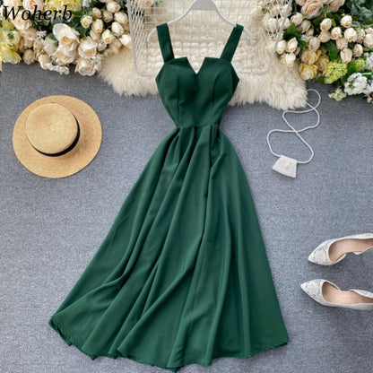 Women V Neck Long Party Dresses