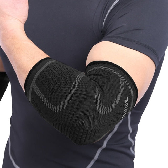 AOLIKES 1PCS Elbow Support Elastic Gym Sport Elbow Protective Pad Absorb Sweat Sport Basketball Arm Sleeve Elbow Brace - The Styky Shack