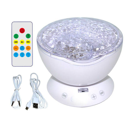 7 Color LED Night Lights Star Remote Control Wave Projector Mini Night Lights - The Styky Shack