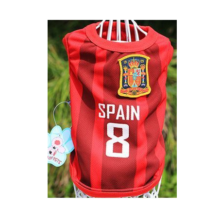 8 Country World Cup Soccer Jersey For Dog Cool Breathable Dog Vests Puppy Outdoor Sportswear Football Clothes - The Styky Shack