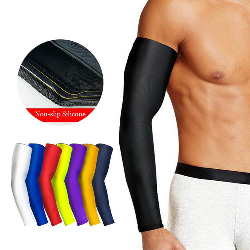 1Pcs UV Sunscreen Bicycle Cycling Arm Warmers Elastic Sports Safety Elbow Pad Basketball Long Arm Sleeve Elbow Support Protector - The Styky Shack