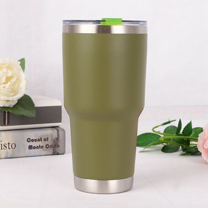 30oz/1000ml Stainless Steel Vacuum Tumbler Insulated Travel Coffee Mug Cup Flask