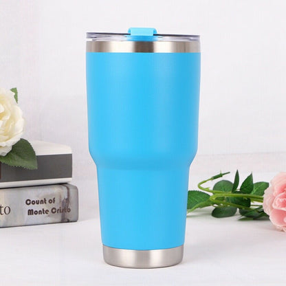 30oz/1000ml Stainless Steel Vacuum Tumbler Insulated Travel Coffee Mug Cup Flask