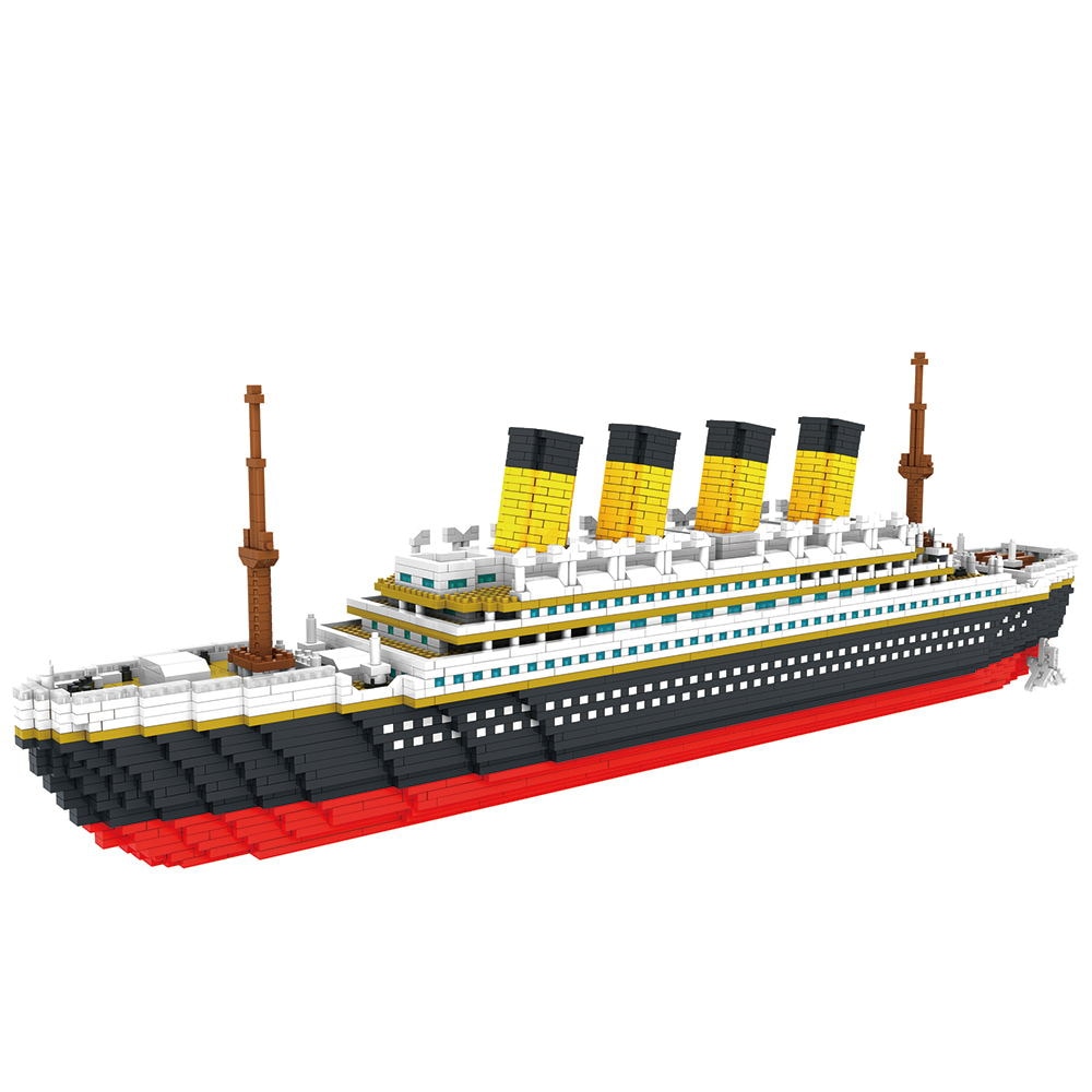 3800 Uds Titanic 3D Micro bloques de construcción ladrillos gran barco de crucero DIY Mini bloques de diamante juguete educativo para niños 