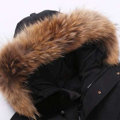 90% Duck Down Jacket Men Plus Size Coat 5lx 6xl Winter Jakcet Men Raccoon Fur Collar Parkas Canada Mens Clothing MY797