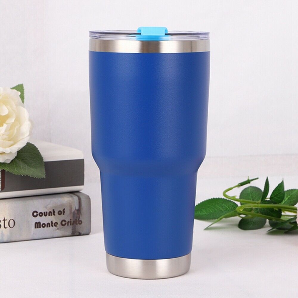 30oz/1000ml Stainless Steel Vacuum Tumbler Insulated Travel Coffee Mug Cup Flask