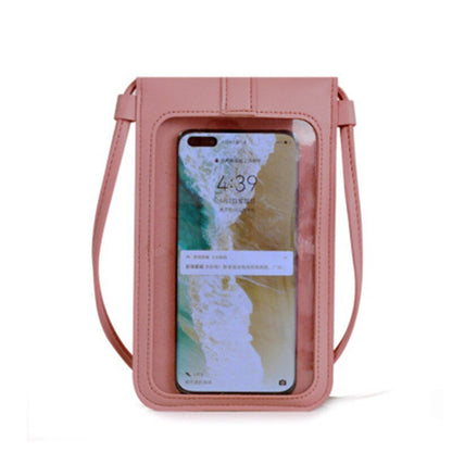 Women's cross body bag leather touch screen mobile wallet buckle shoulder bag