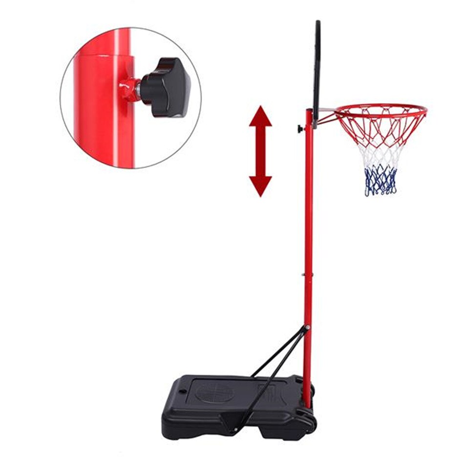 Adjustable Height Basketball Stand Children Mobile Training Basketball  Rack Portable Removable Basketball Backboard