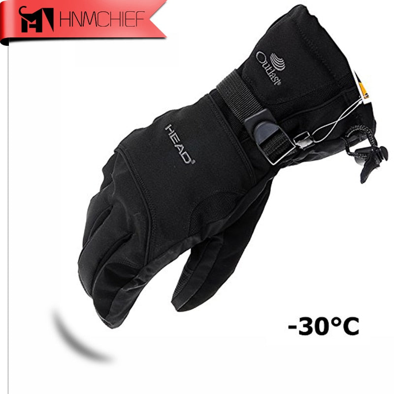 2017 Nuevos guantes de esquí para hombre, guantes de Snowboard, guantes de invierno para motociclismo, resistentes al viento, impermeables, guantes de nieve Unisex 