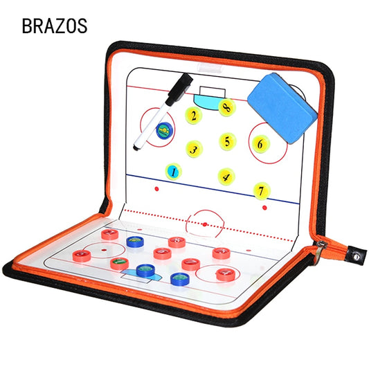 Zipper Ice Hockey Tactic Board Coach Tactical Board Advance Ice Hockey Game Referee Training Tactics Magnetic Ball Clipboard