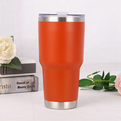 30oz/1000ml Stainless Steel Vacuum Tumbler Insulated Travel Coffee Mug Cup Flask