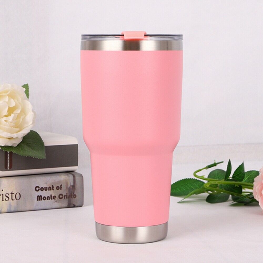 30oz/1000ml Stainless Steel Vacuum Tumbler Insulated Travel Coffee Mug Cup Flask