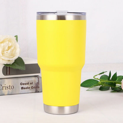 30oz/1000ml Stainless Steel Vacuum Tumbler Insulated Travel Coffee Mug Cup Flask