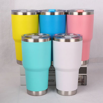 30oz/1000ml Stainless Steel Vacuum Tumbler Insulated Travel Coffee Mug Cup Flask