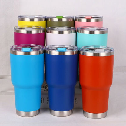 30oz/1000ml Stainless Steel Vacuum Tumbler Insulated Travel Coffee Mug Cup Flask